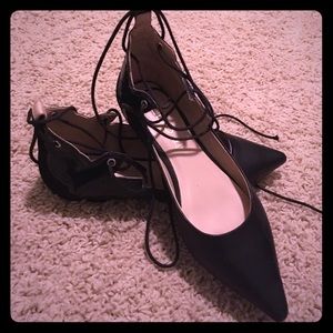 ASK FOR DISCOUNT ALDO black leather ballerina flat